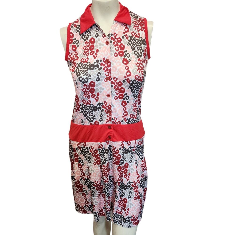 Cracked Wheat Athletic Dress Animal Print Golfcore Preppy Sporty Stretch S/P